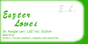 eszter lovei business card